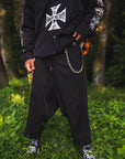 IRON CROSS EMBROIDERY SARROUEL PANTS