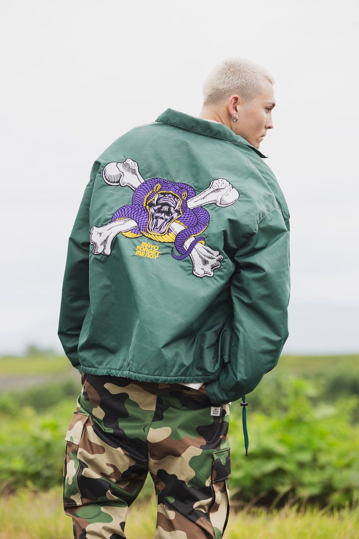 SNAKE CROSS BORN EMBROIDERY COACH JKT
