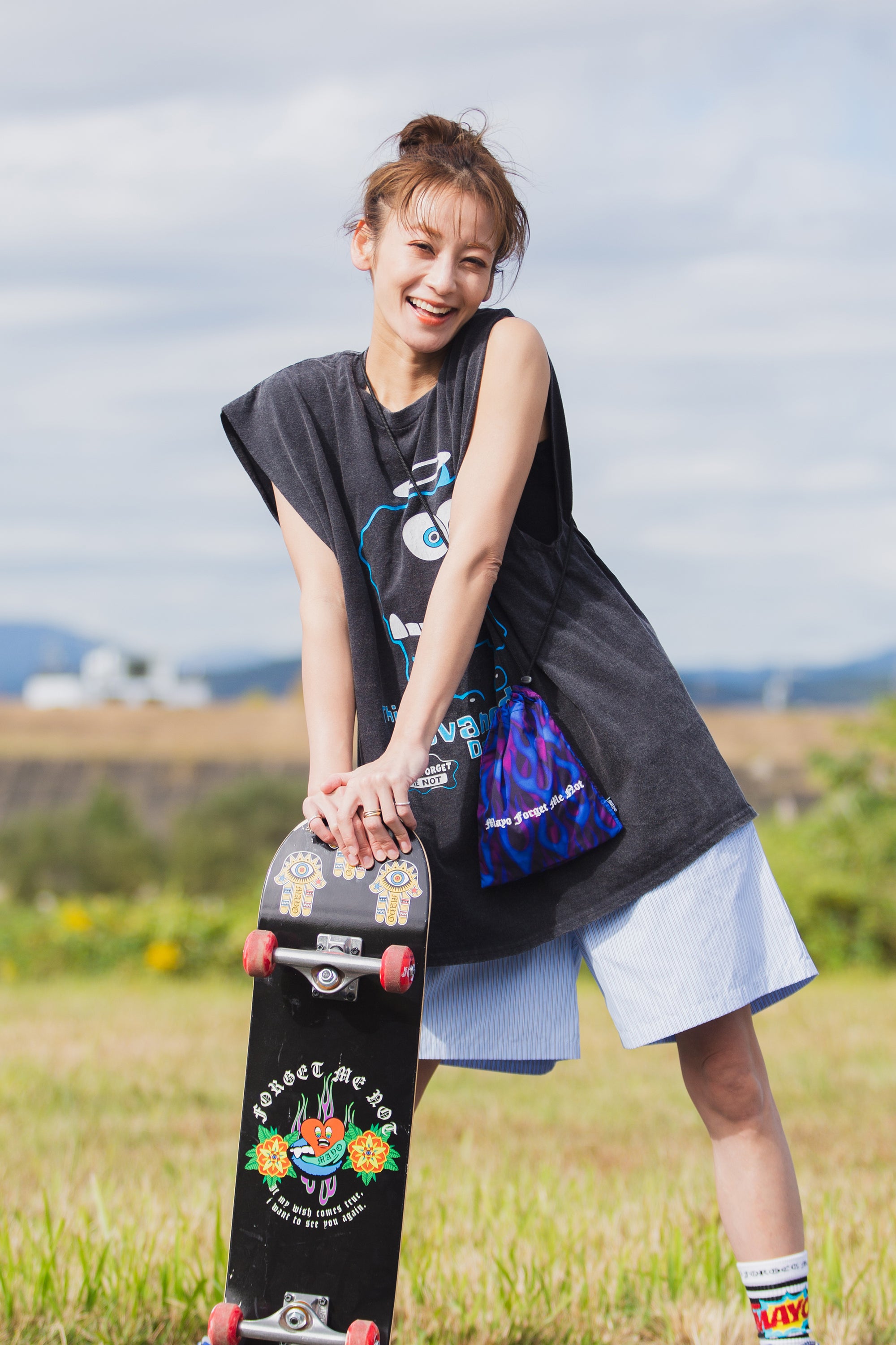 MAYO LOGO EMBROIDERY DRAWSTRING BAG