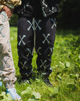 MAYO CROSS BONES EMBROIDERY SWEAT PANTS -  BLACK