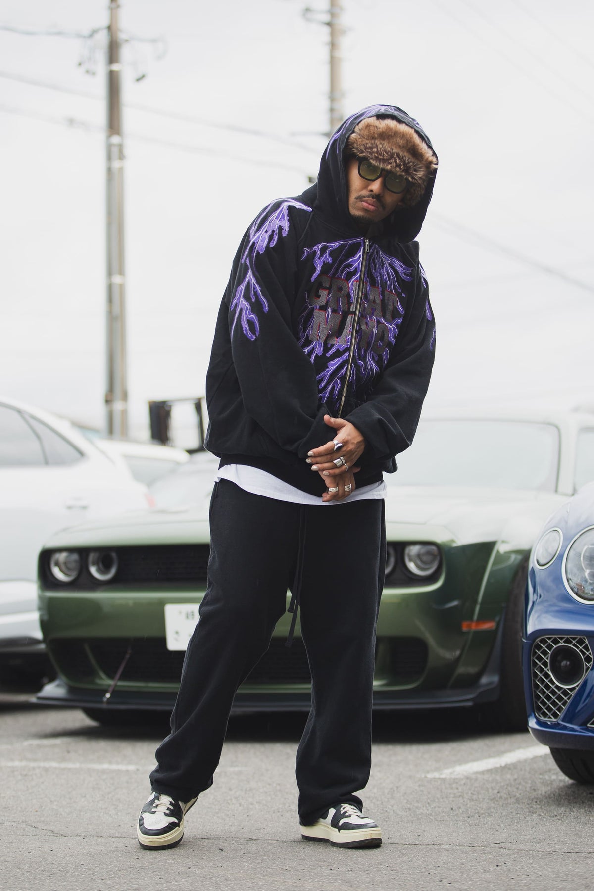 GREAT MAYO THUNDER EMBROIDERY ZIP UP HOODIE