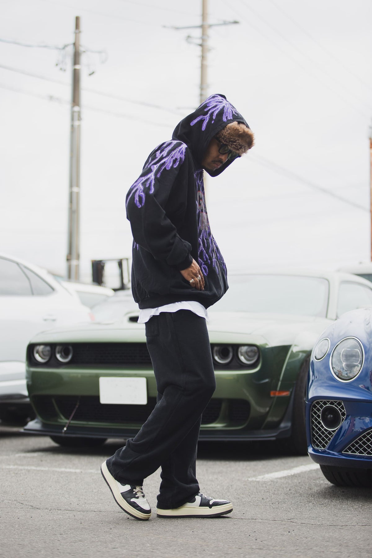 GREAT MAYO THUNDER EMBROIDERY ZIP UP HOODIE