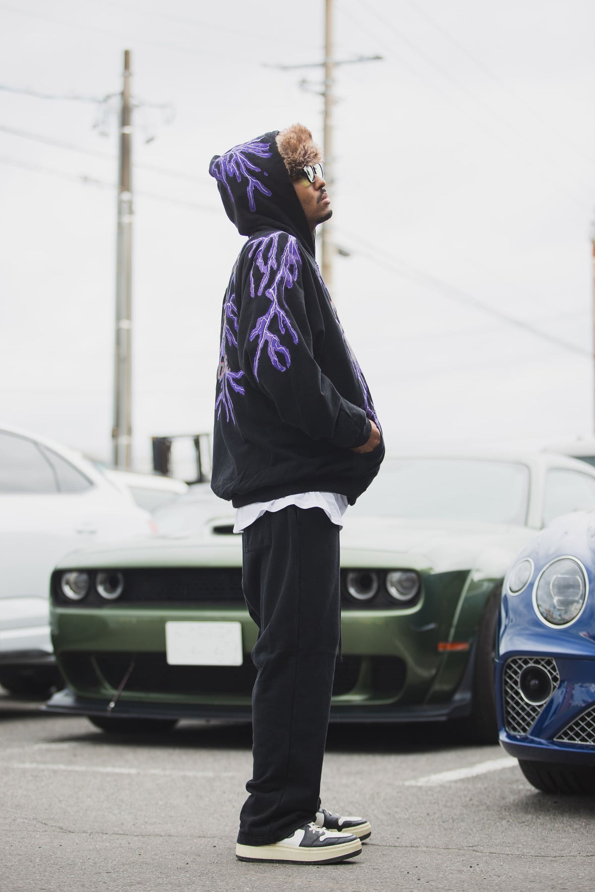 GREAT MAYO THUNDER EMBROIDERY ZIP UP HOODIE