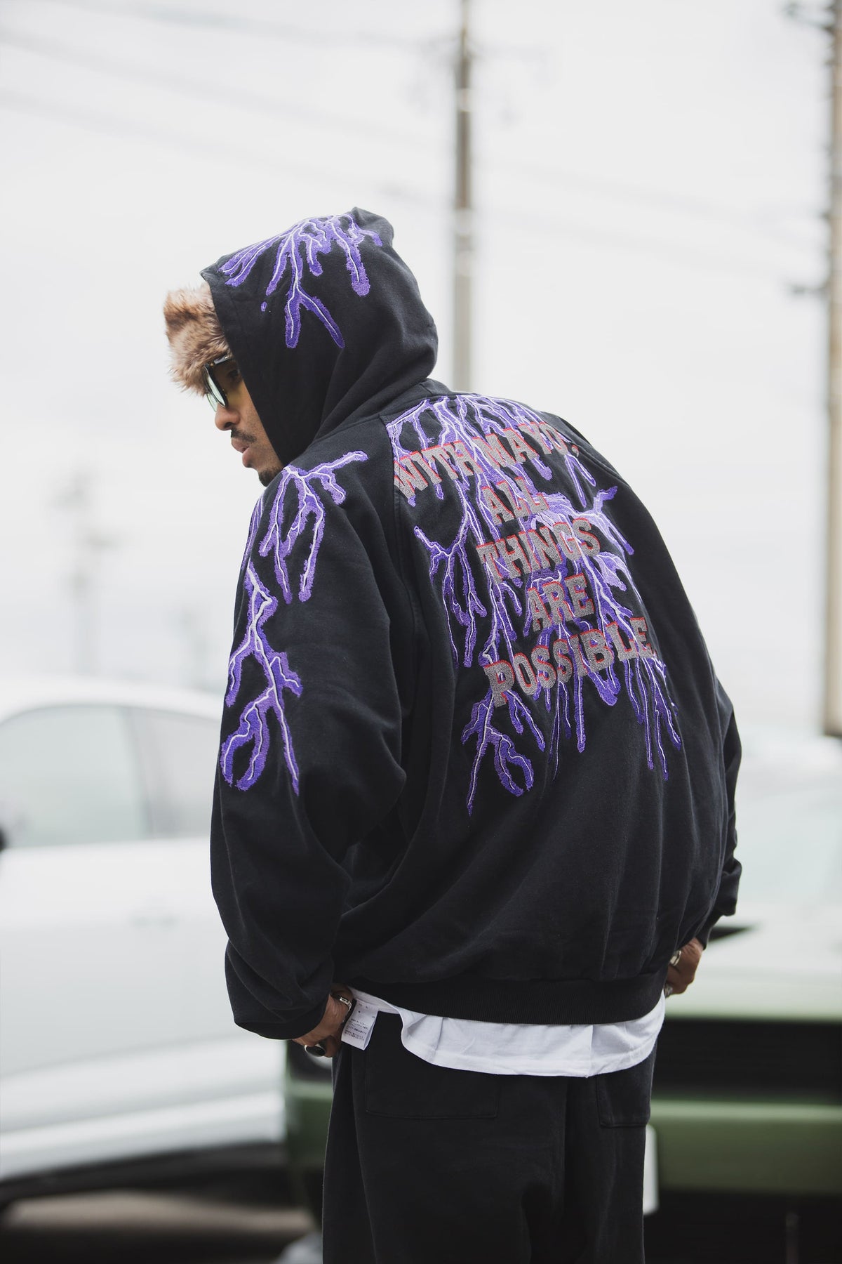 GREAT MAYO THUNDER EMBROIDERY ZIP UP HOODIE