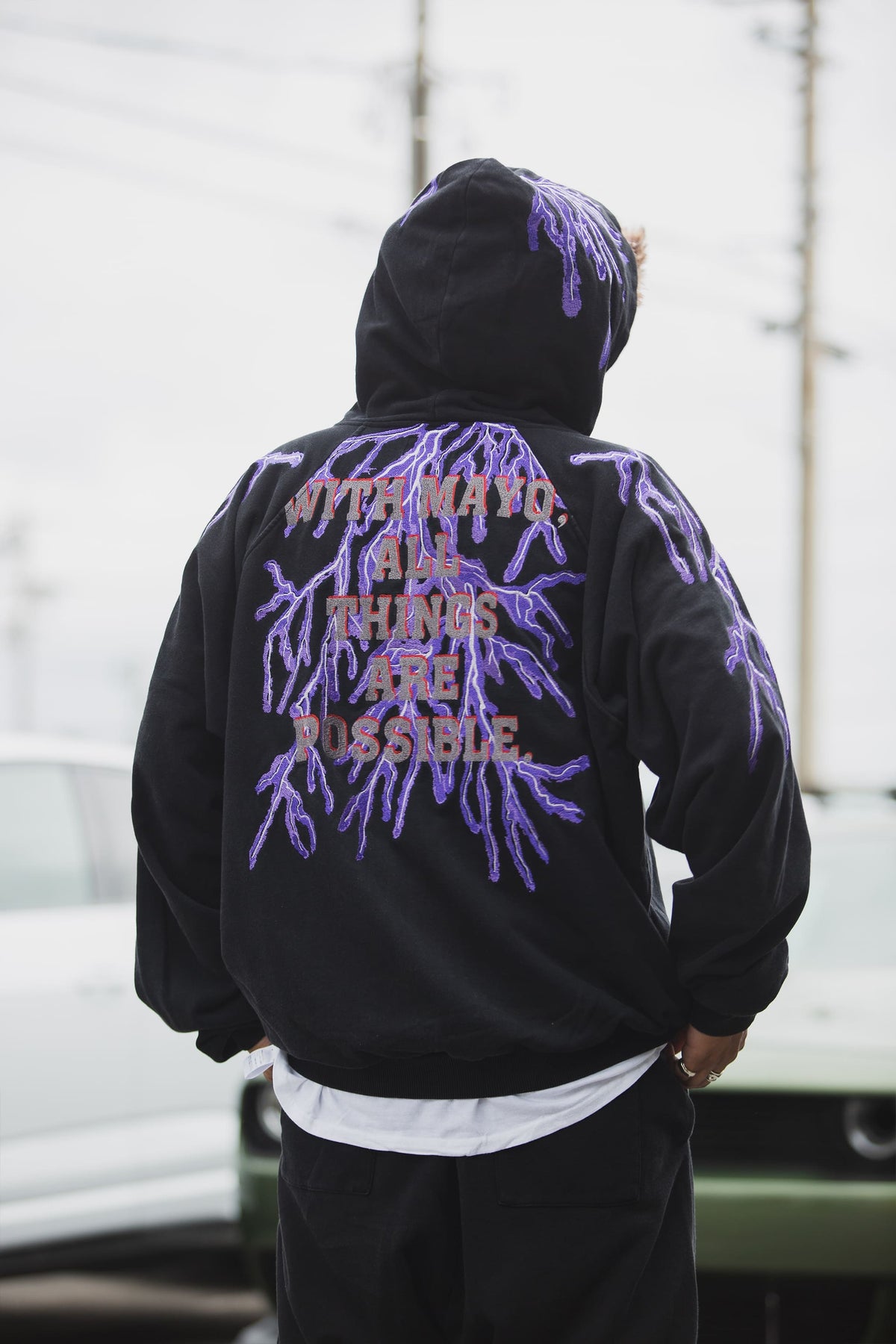 GREAT MAYO THUNDER EMBROIDERY ZIP UP HOODIE
