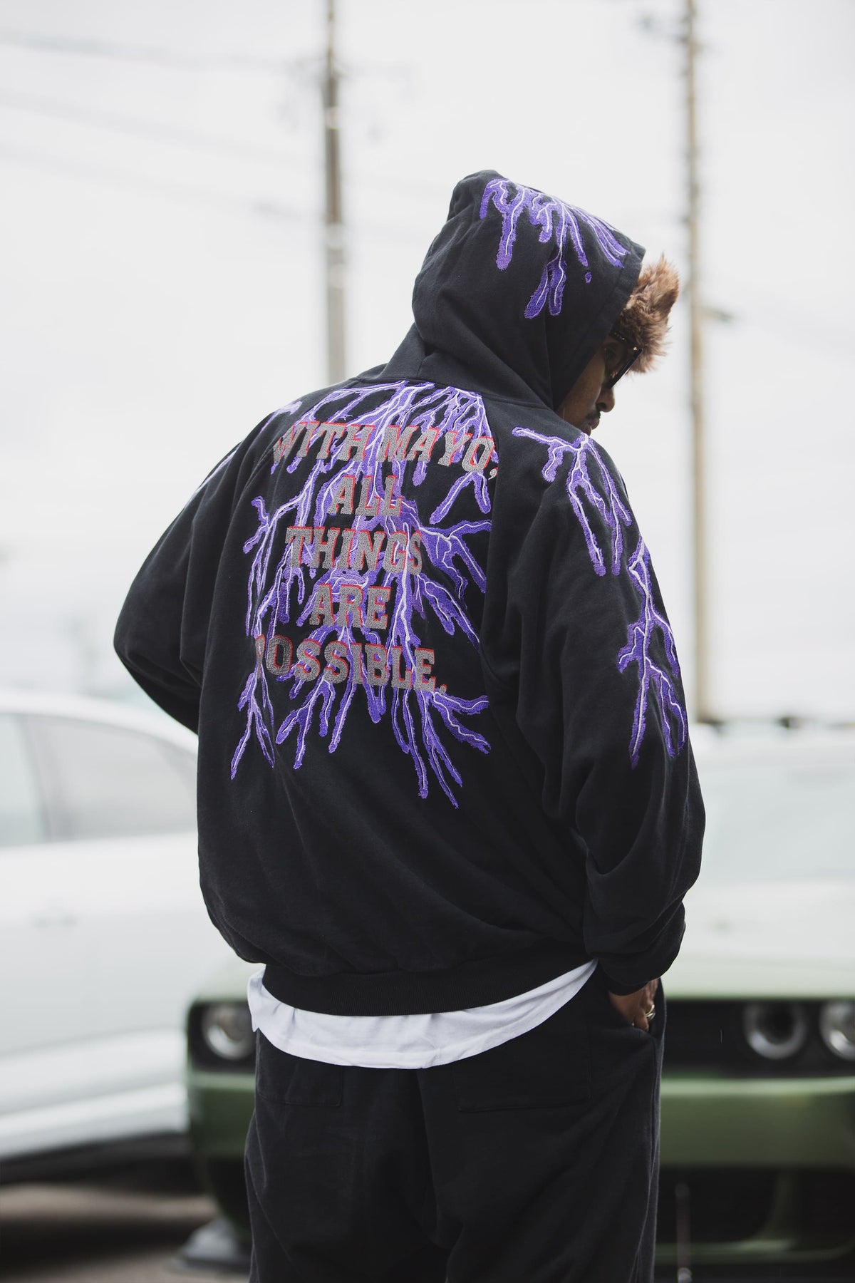 GREAT MAYO THUNDER EMBROIDERY ZIP UP HOODIE
