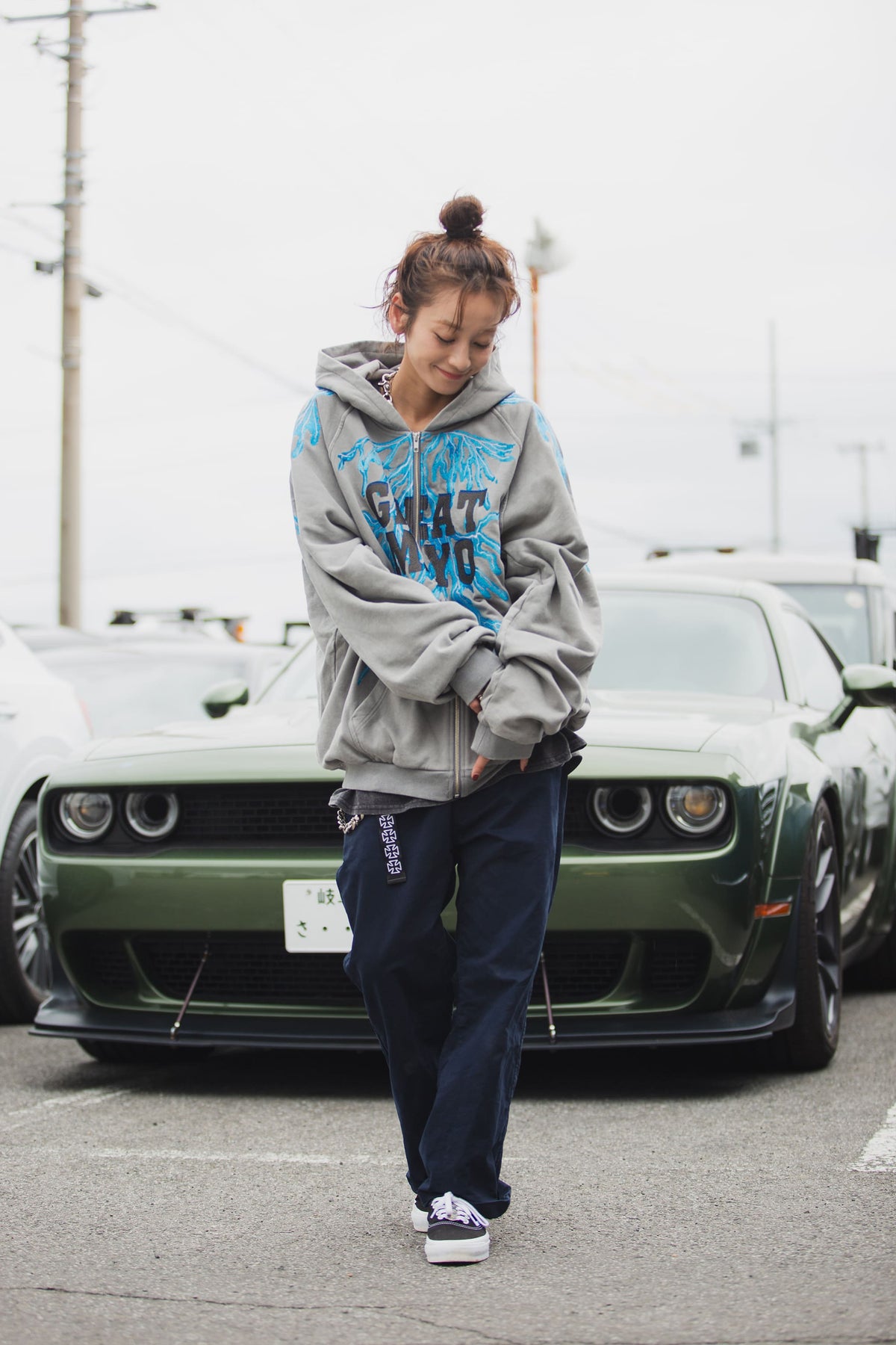 GREAT MAYO THUNDER EMBROIDERY ZIP UP HOODIE