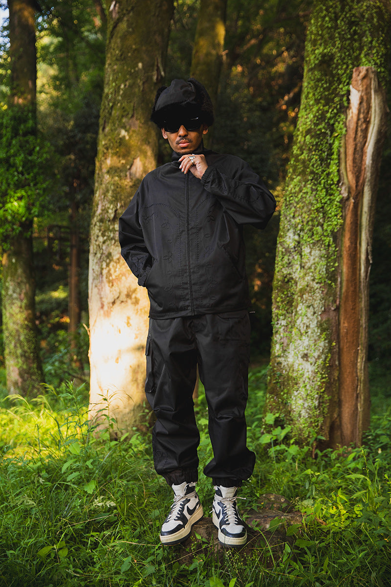 WESTERN EMBROIDERY NYLON JKT