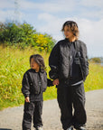 【KIDS】EAGLE  EMBROIDERY NYLON JKT -  BLACK