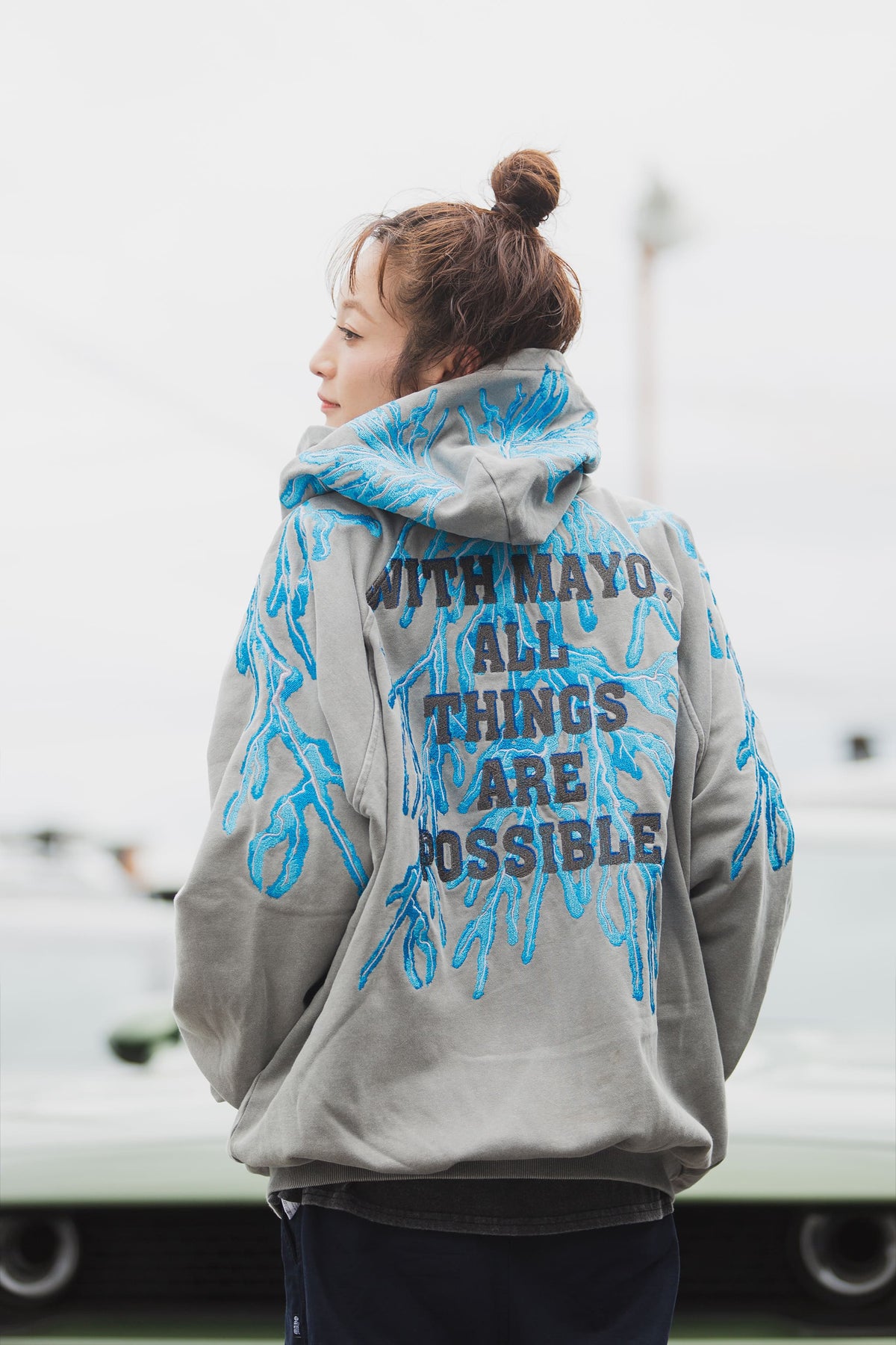 GREAT MAYO THUNDER EMBROIDERY ZIP UP HOODIE
