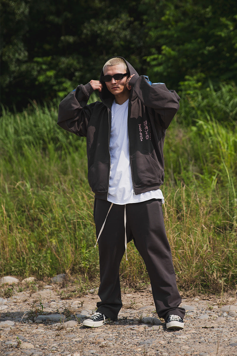 FORGET ME NOT EMBROIDERY ZIPUP HOODIE