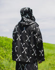 MAYO CROSS BONES EMBROIDERY NYLON MOUNTAIN PARKA - BLACK