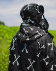 MAYO CROSS BONES EMBROIDERY NYLON MOUNTAIN PARKA - BLACK