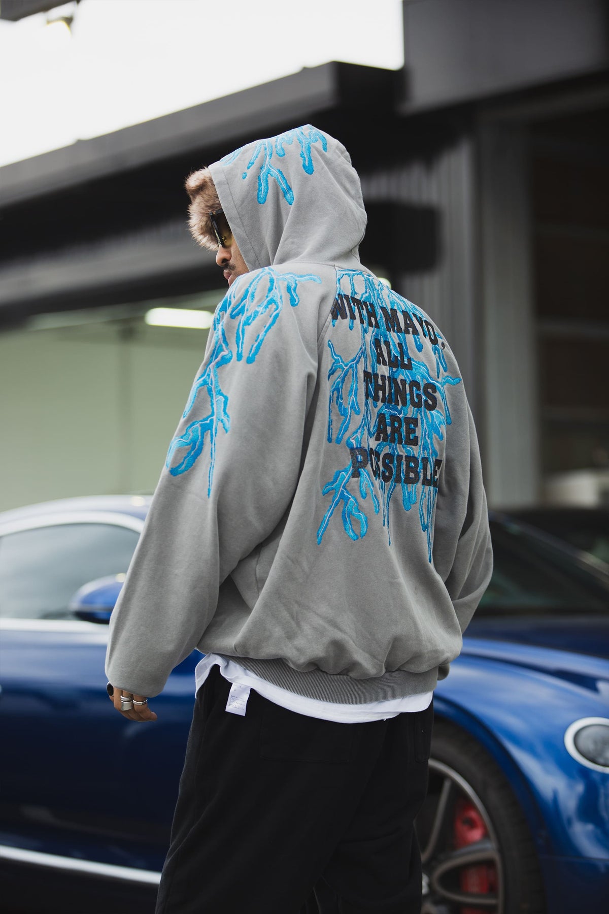GREAT MAYO THUNDER EMBROIDERY ZIP UP HOODIE