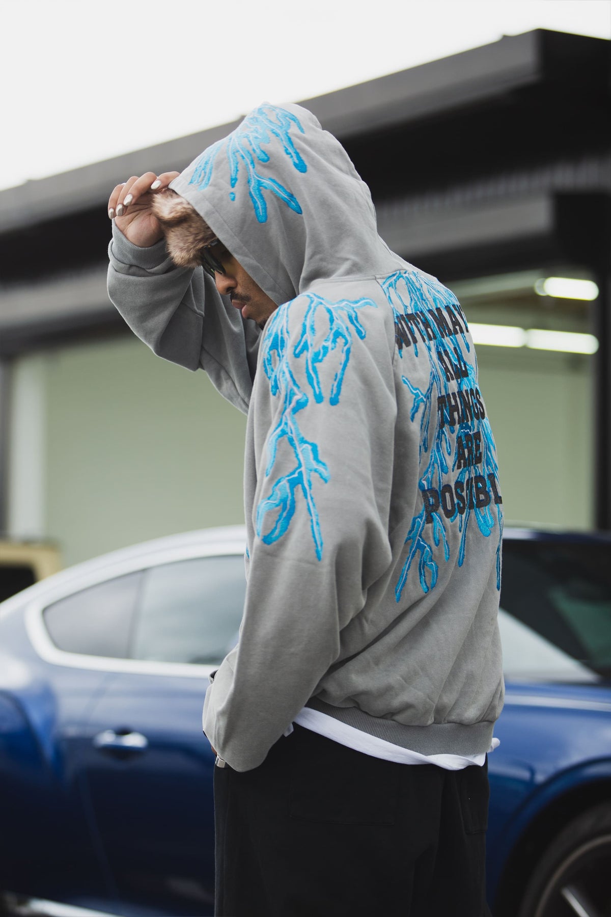 GREAT MAYO THUNDER EMBROIDERY ZIP UP HOODIE