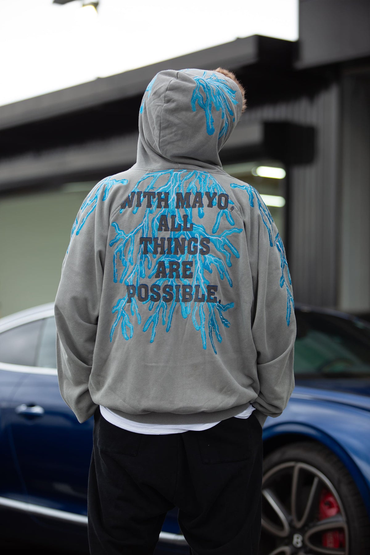 GREAT MAYO THUNDER EMBROIDERY ZIP UP HOODIE