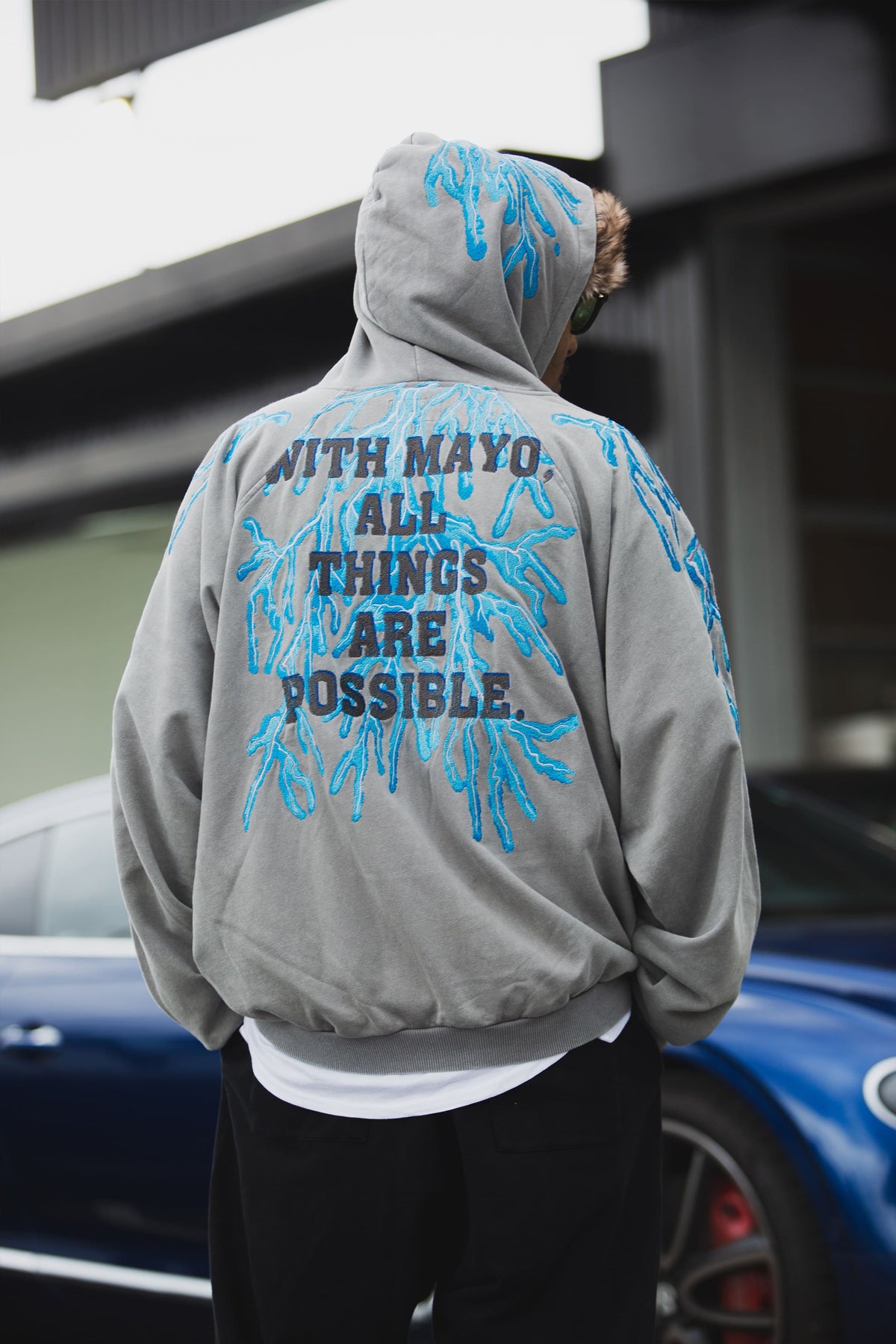 GREAT MAYO THUNDER EMBROIDERY ZIP UP HOODIE