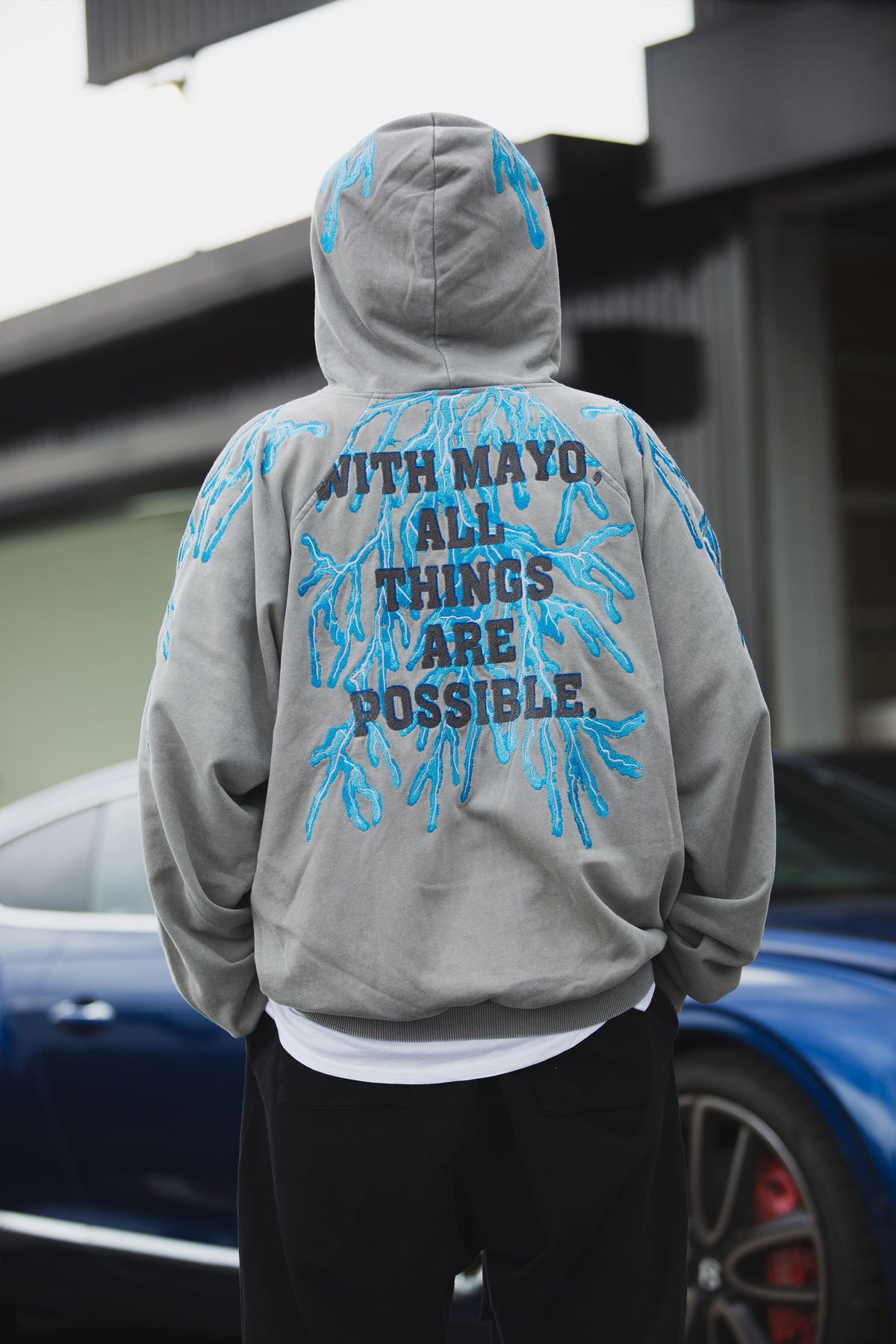 GREAT MAYO THUNDER EMBROIDERY ZIP UP HOODIE