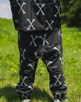 MAYO CROSS BONES EMBROIDERY SWEAT PANTS -  BLACK