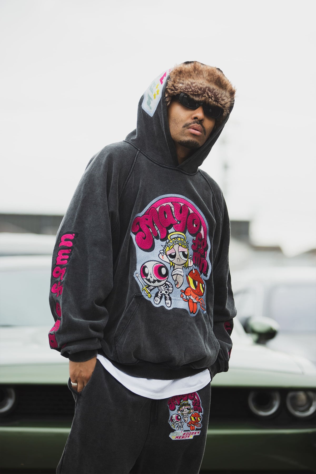 POWERPUFF MAYO EMBROIDERY SWEAT PANTS