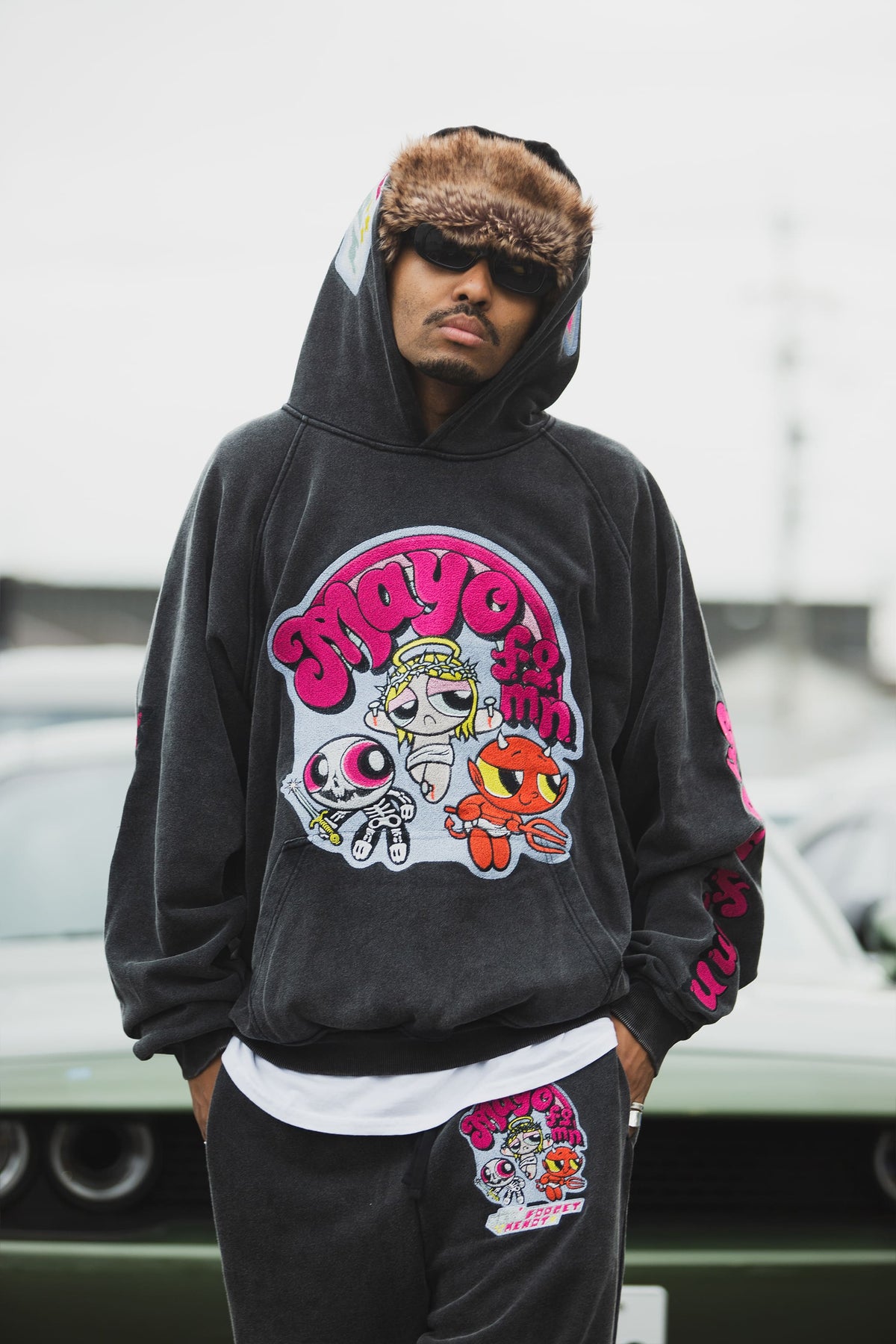 POWERPUFF MAYO EMBROIDERY SWEAT PANTS