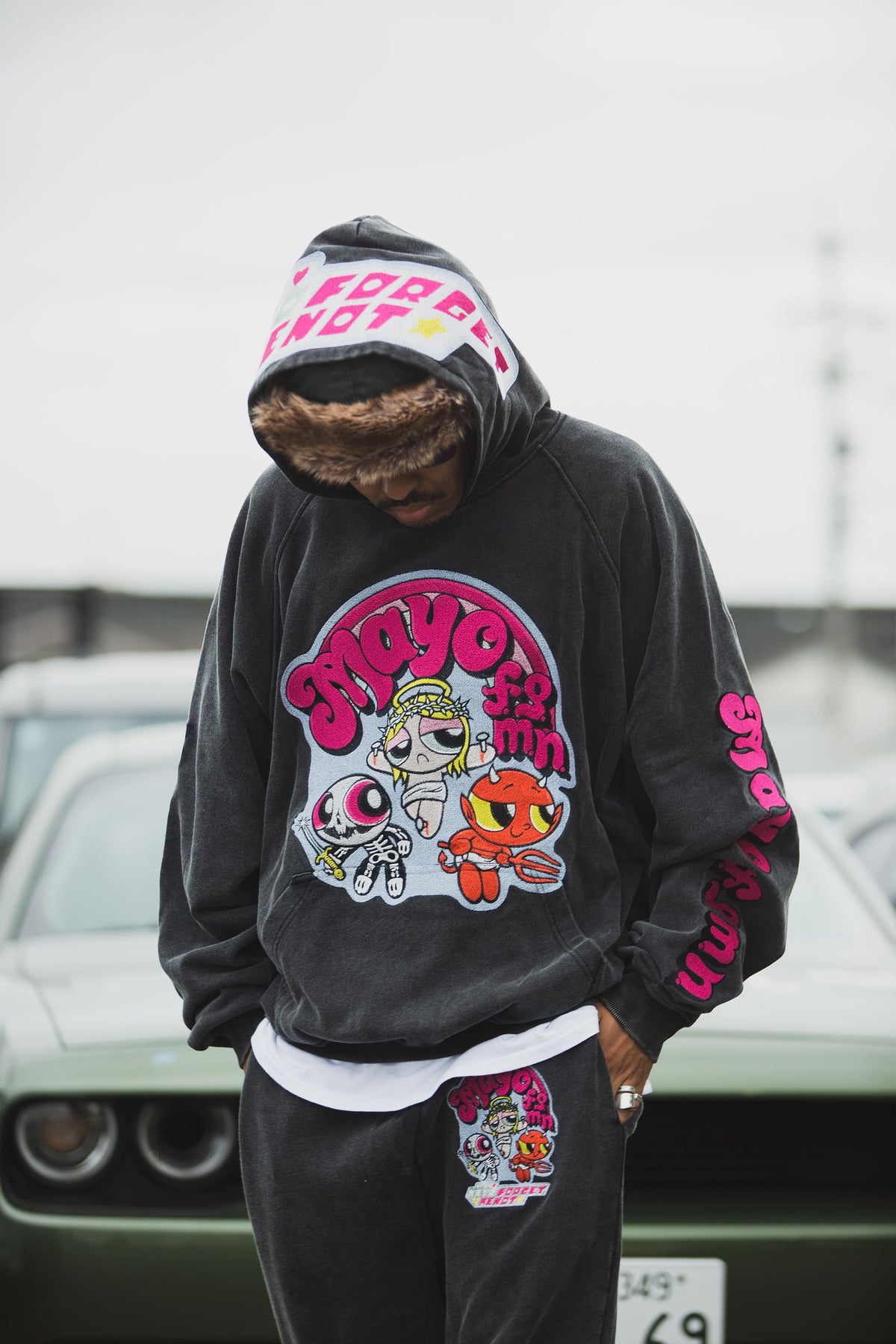 POWERPUFF MAYO EMBROIDERY SWEAT PANTS