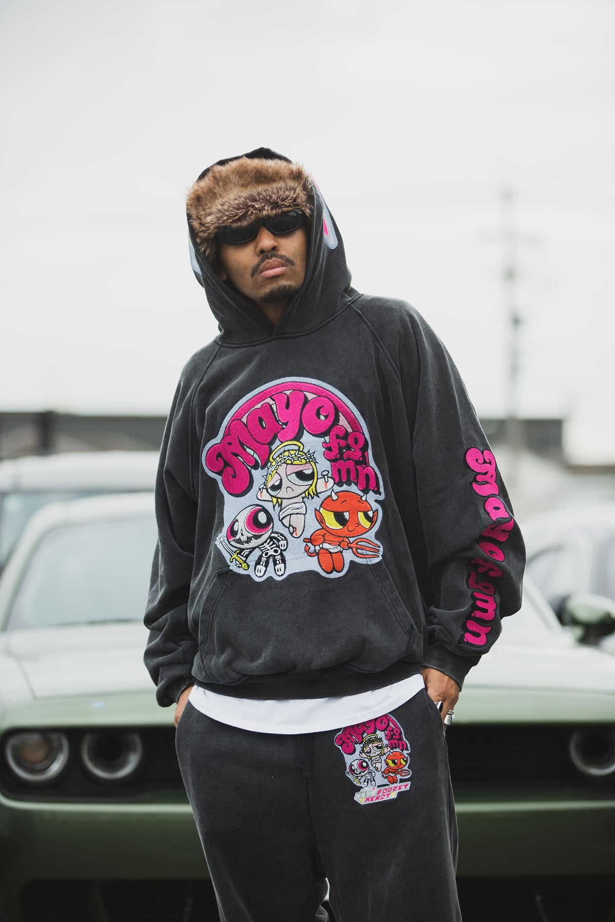 POWERPUFF MAYO EMBROIDERY SWEAT PANTS