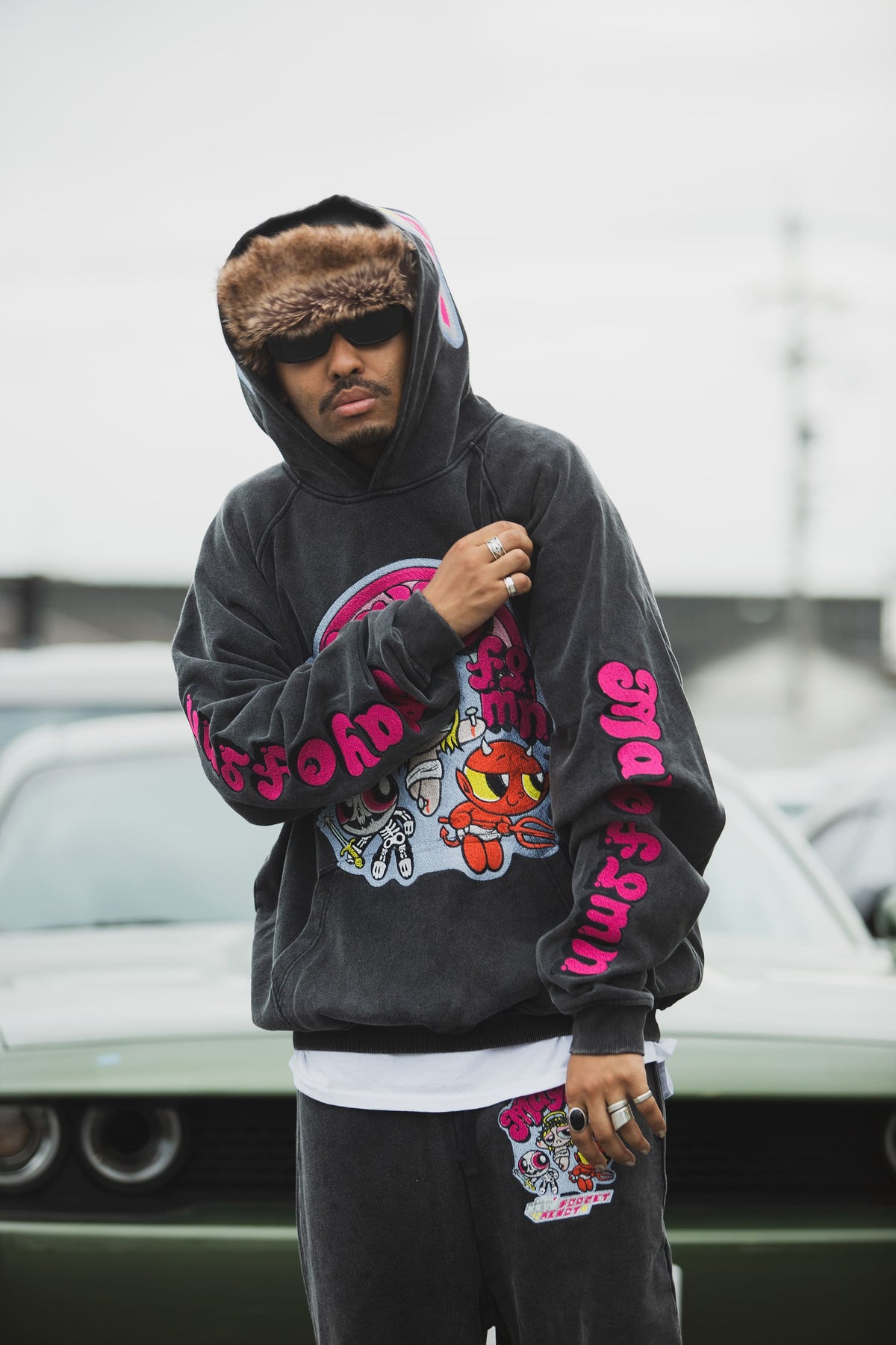 POWERPUFF MAYO EMBROIDERY SWEAT PANTS
