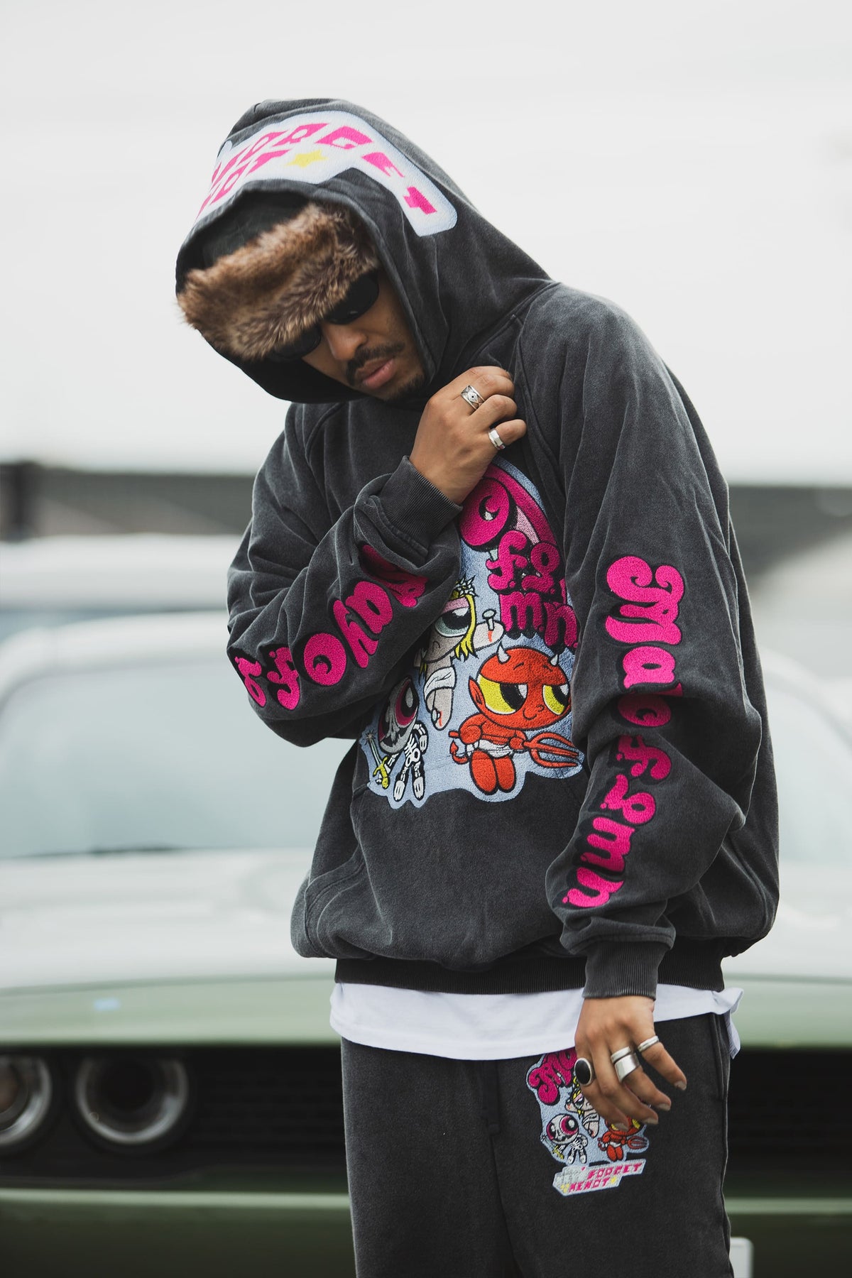 POWERPUFF MAYO EMBROIDERY SWEAT PANTS