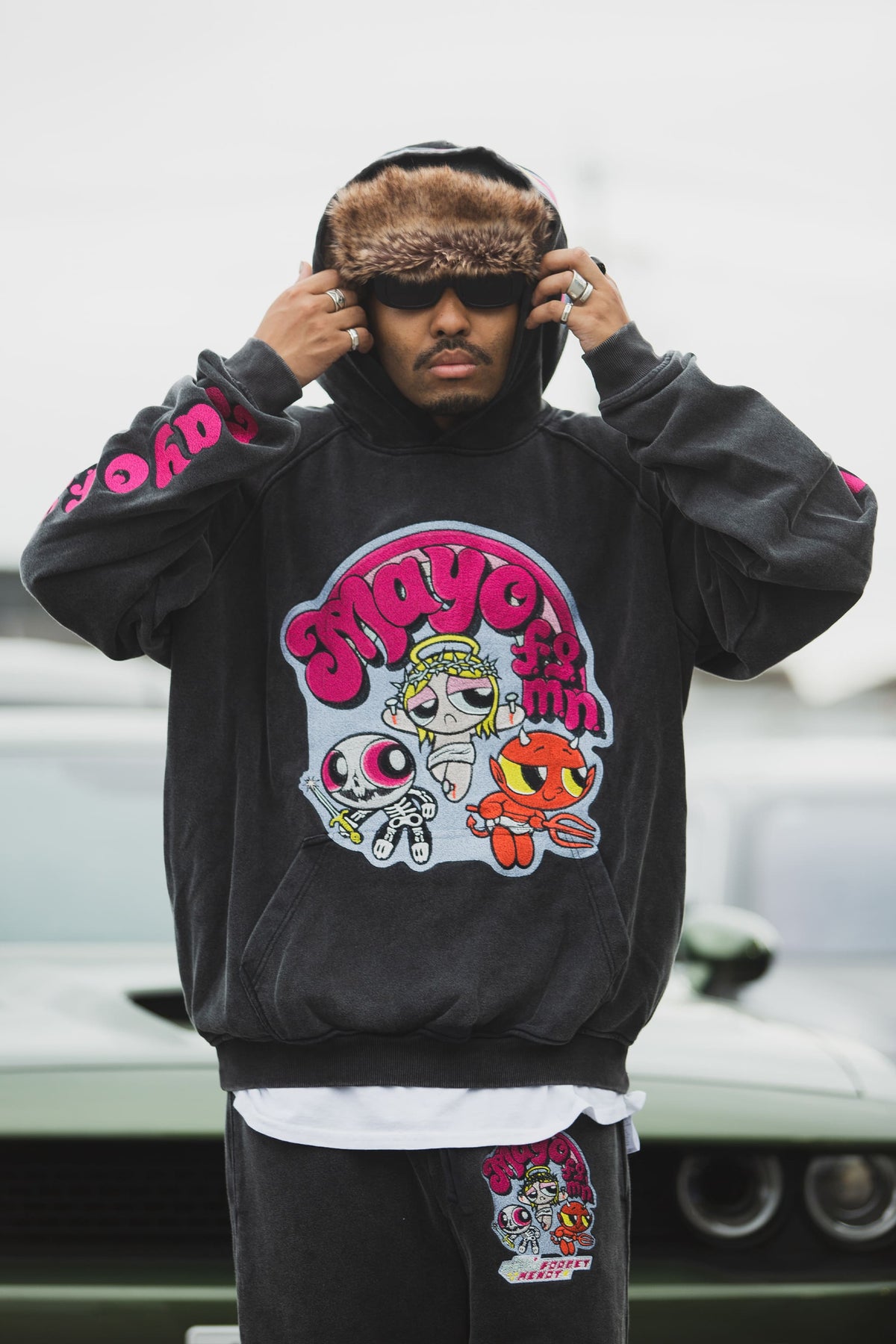 POWERPUFF MAYO EMBROIDERY SWEAT PANTS