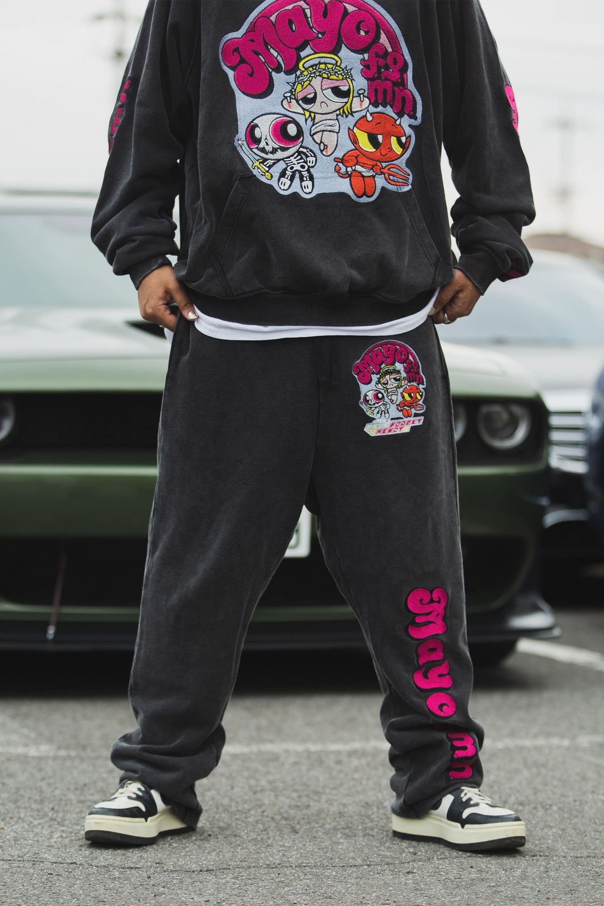 POWERPUFF MAYO EMBROIDERY SWEAT PANTS