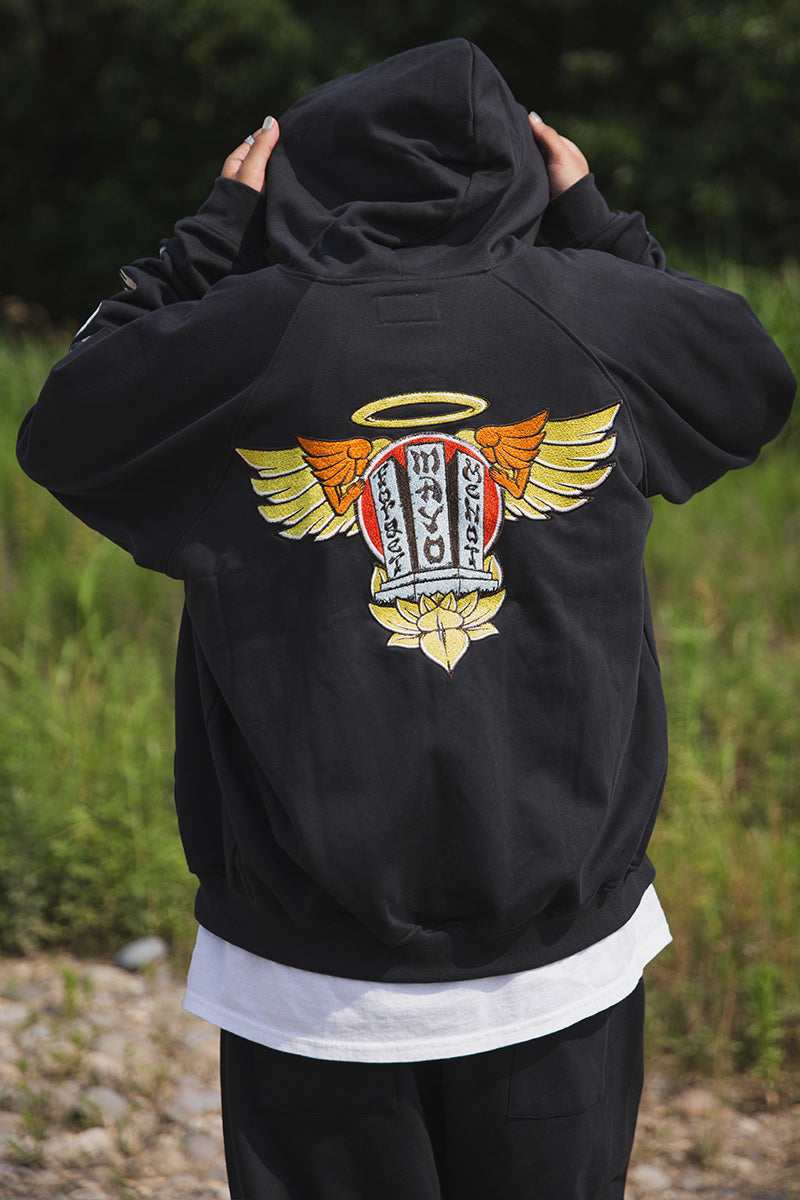 FORGET ME NOT EMBROIDERY ZIPUP HOODIE