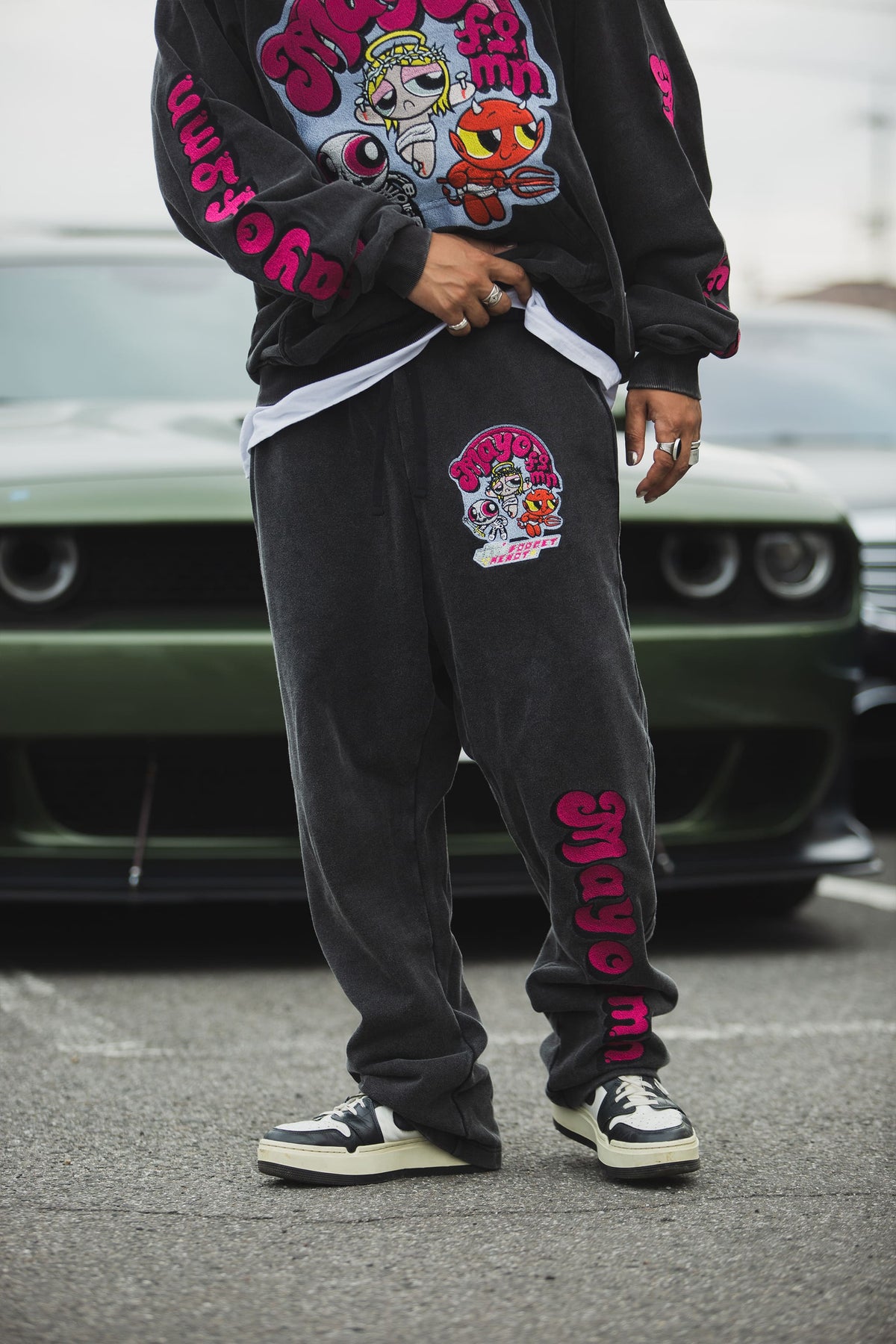 POWERPUFF MAYO EMBROIDERY SWEAT PANTS