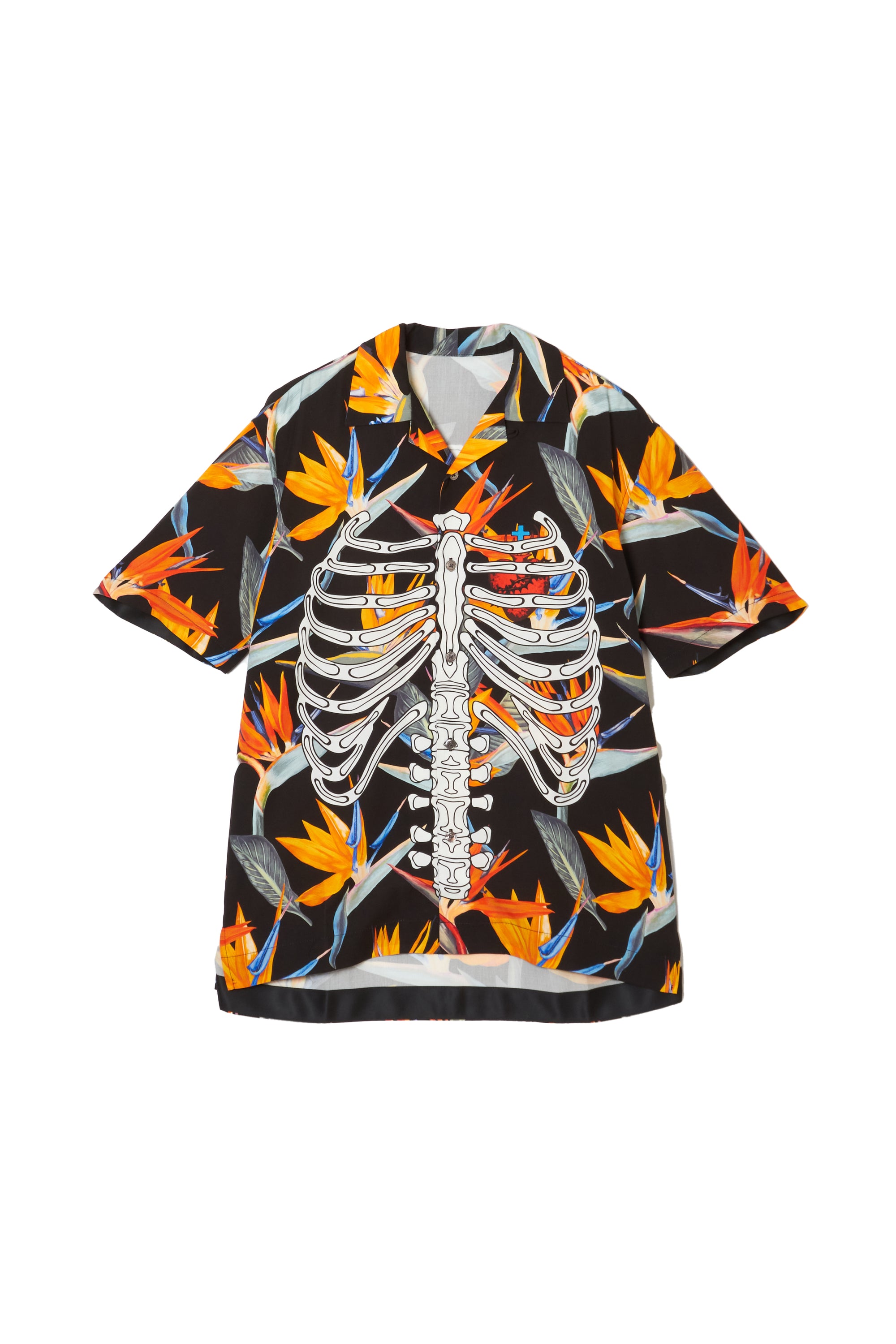 Bird of paradise bone shirts - black