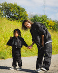 【KIDS】FGMN MAYO EMBROIDERY NYLON CARGO PANTS - BLACK