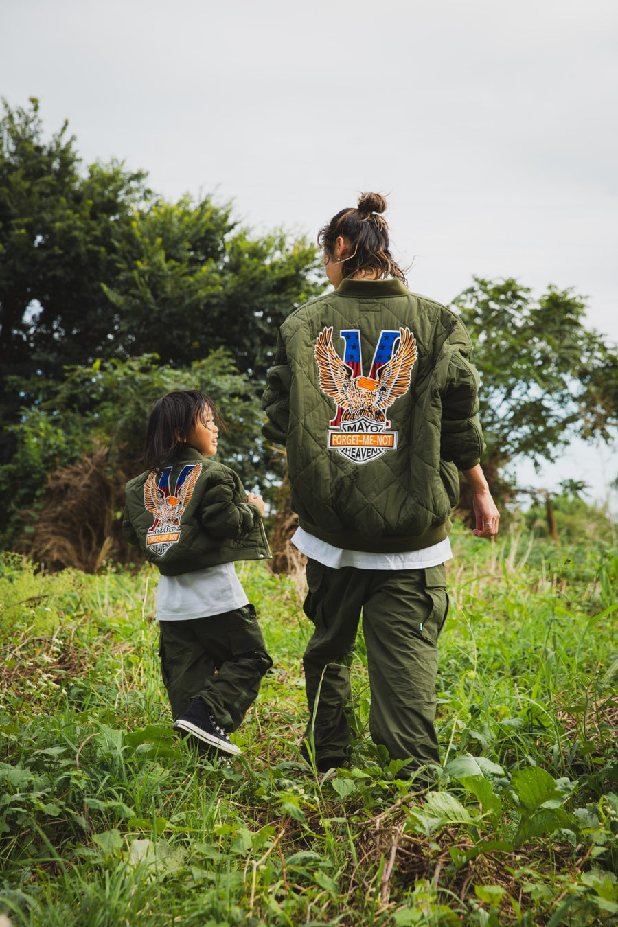 【KIDS】EAGLE  EMBROIDERY NYLON JKT -   OLIVE