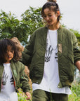 【KIDS】EAGLE  EMBROIDERY NYLON JKT -   OLIVE