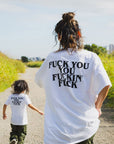 【KIDS】 F●CKIN F●CK PRINT  SHORT SLEEVE TEE - WHITE