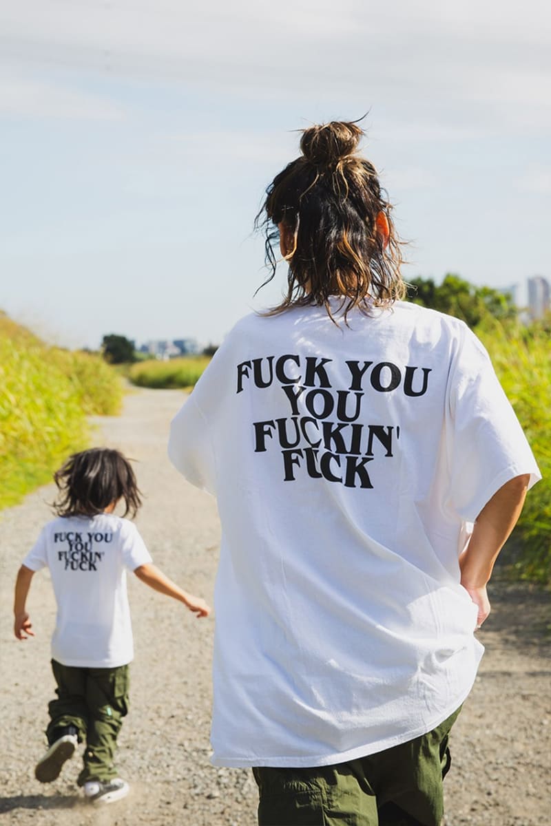 【KIDS】 F●CKIN F●CK PRINT  SHORT SLEEVE TEE - WHITE