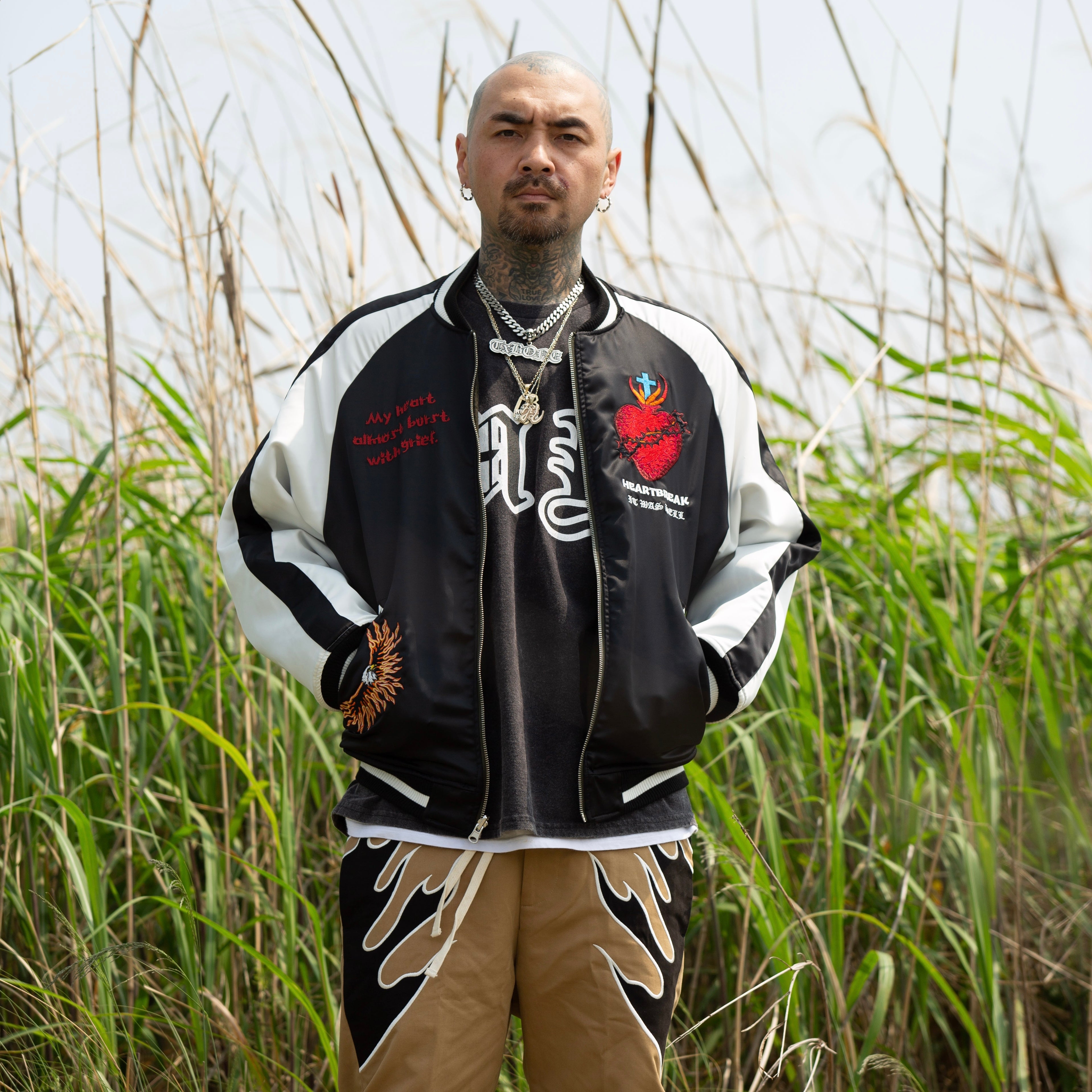 MAYO FIRE 刺繍リバーシブルスーベニアジャケット