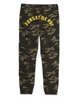 Forget me not Camo embroidery Lounge pants - GREEN