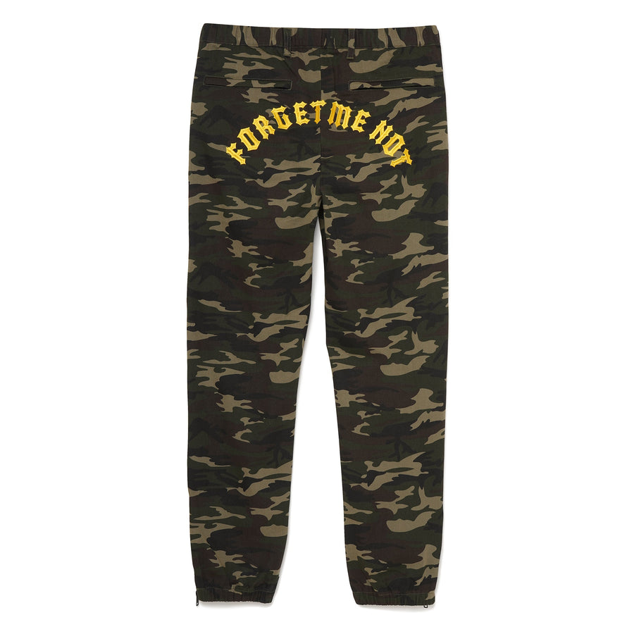 Forget me not Camo embroidery Lounge pants - GREEN