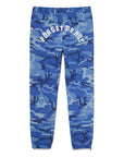 Forget me not Camo embroidery Lounge pants - BLUE