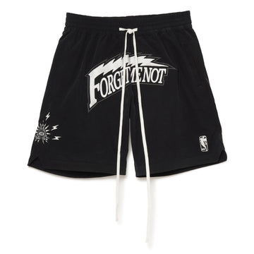 Forget Me Not Thunder Embroidery Shorts - BLACK