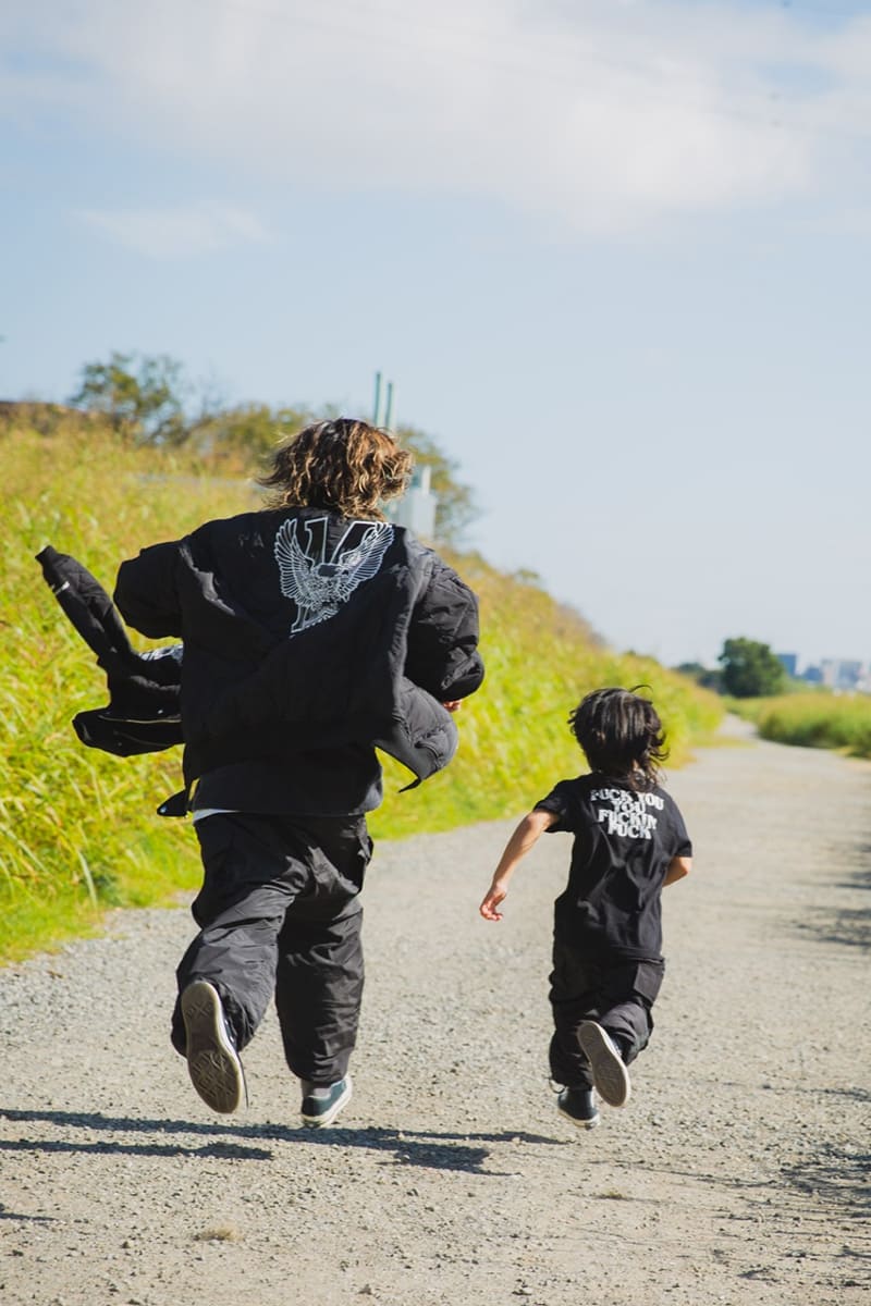 【KIDS】EAGLE  EMBROIDERY NYLON JKT -  BLACK