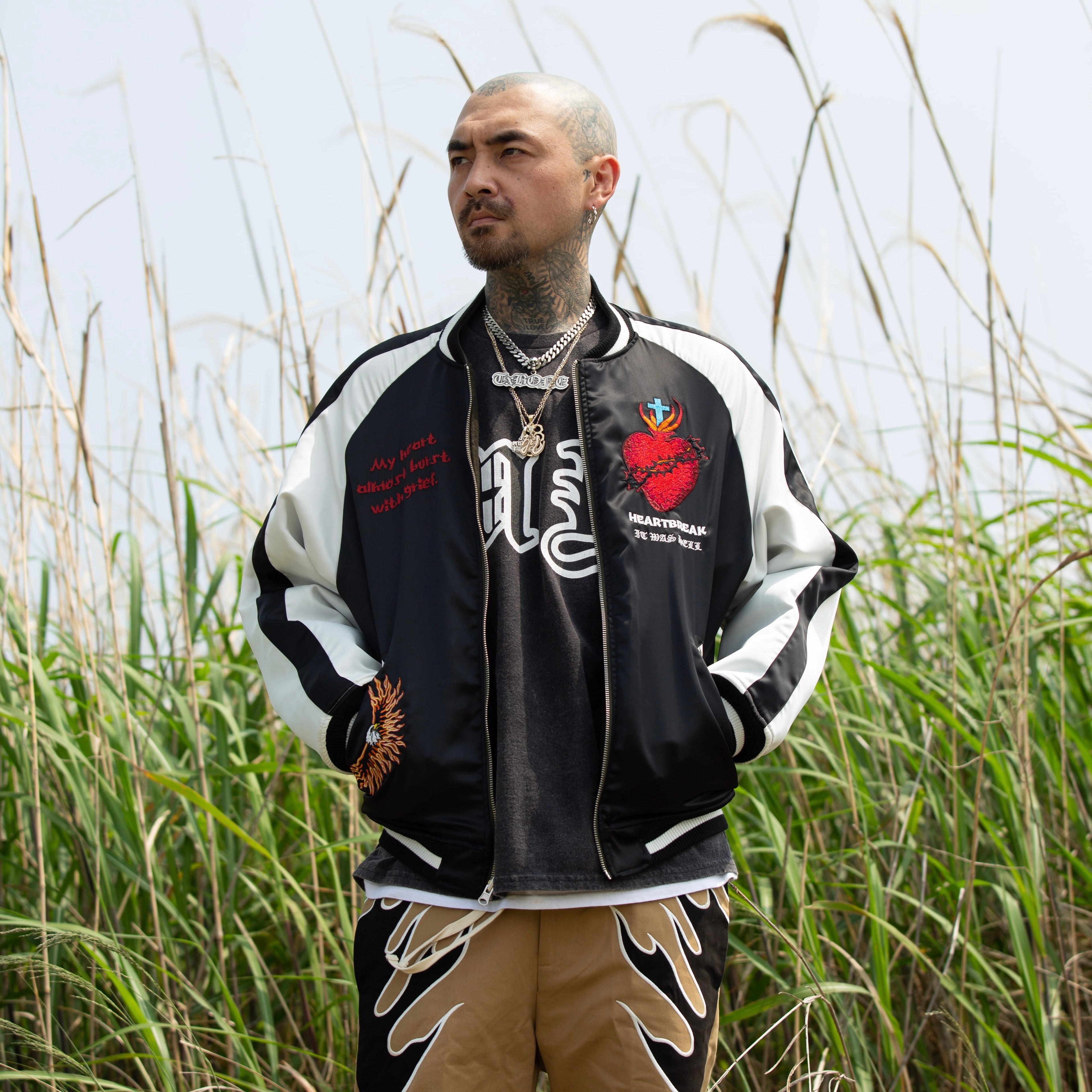 MAYO FIRE 刺繍リバーシブルスーベニアジャケット