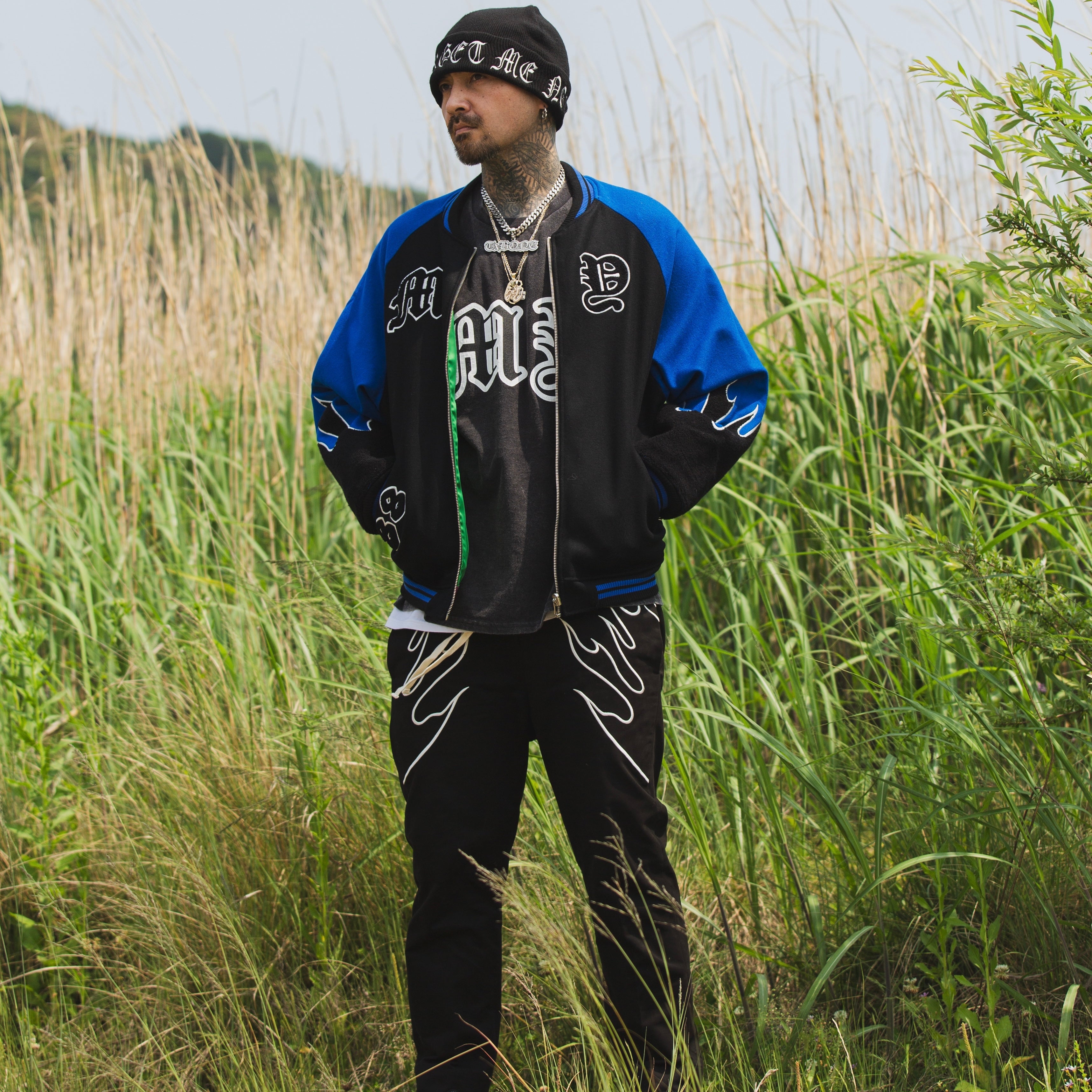 MAYO FIRE Embroidery Reversible Souvenir Jacket