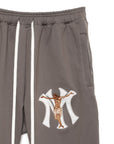 MAYO JESUS Embroidery Side Snap Lounge pants - GRAY