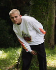 FIRE SKULL PRINT LONG SLEEVE TEE