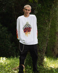 FIRE SKULL PRINT LONG SLEEVE TEE